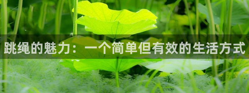 米兰体育官网下载平台：跳绳的魅力：一个简单但有效的生